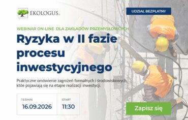 Ryzyka w II fazie procesu inwestycyjnego webinar ekologus